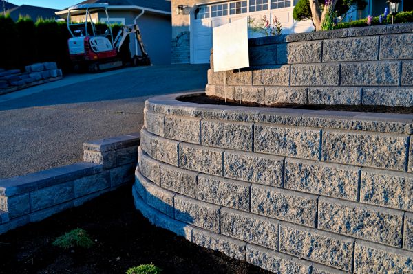 Stone Retaining Wall Repair in Rogers