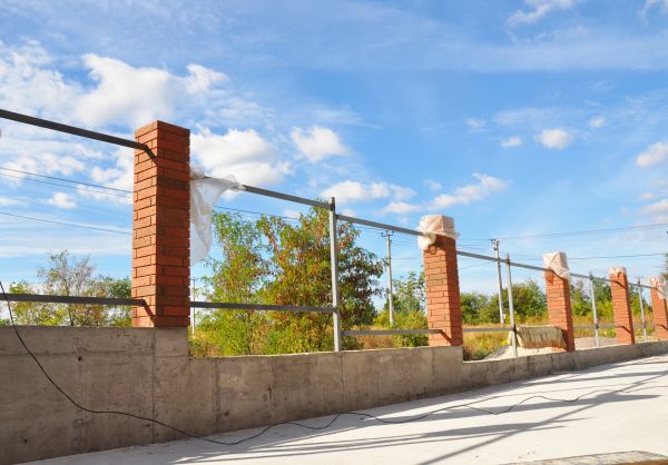Brick Pillar Installation in Rogers