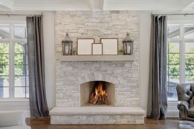 Finished Masonry Fireplace